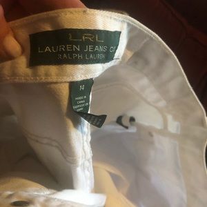 Ralph Lauren white jean capri’s size 14